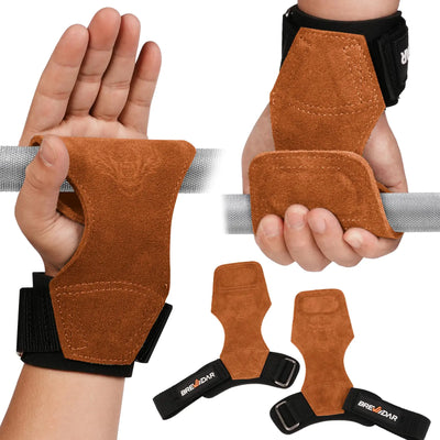 Leather Wrist Straps for Weightlifting